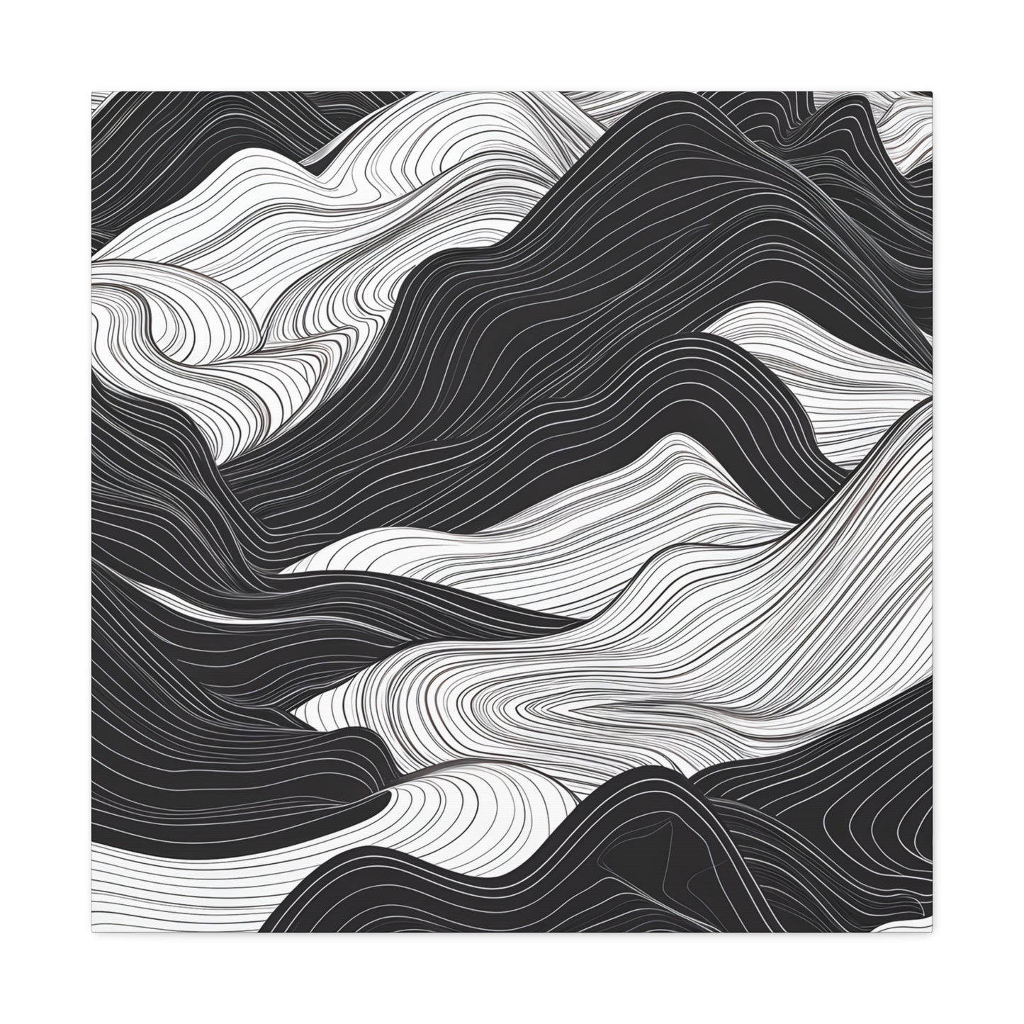 Abstract Topography Canvas